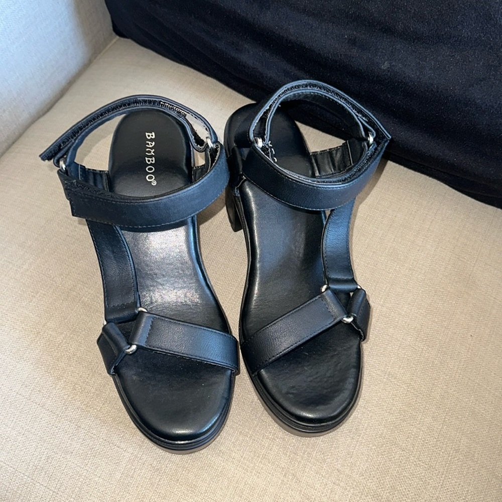 Black Strap Heels